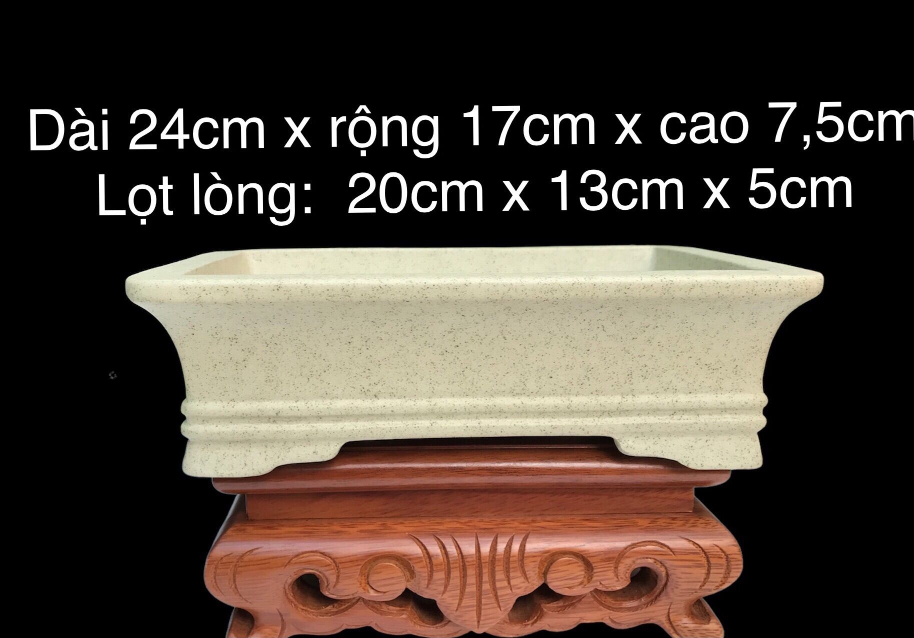 Chậu Tàu bonsai men tử sa cao cấp