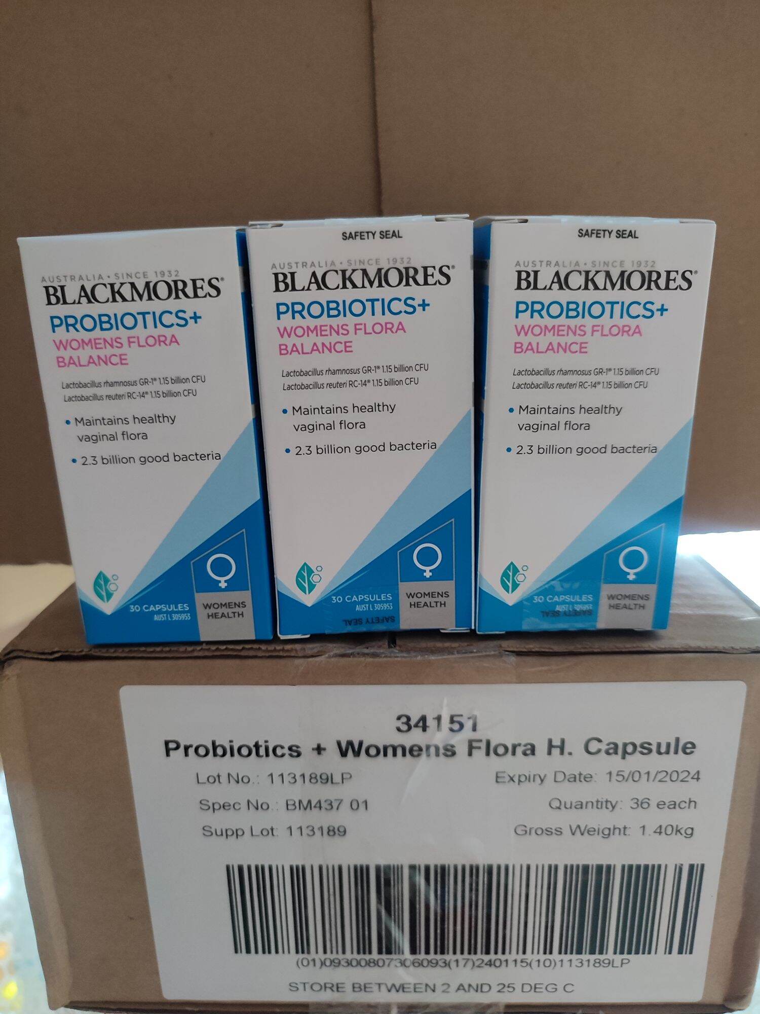 Men nấm viêm phụ nữ blackmores probiotics+ women Flora Balance 30 viên