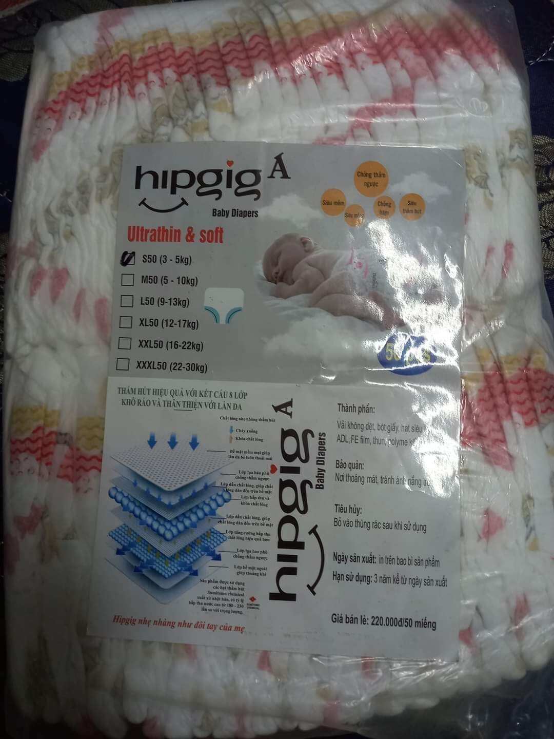 Combo 100 bỉm dán hipgig