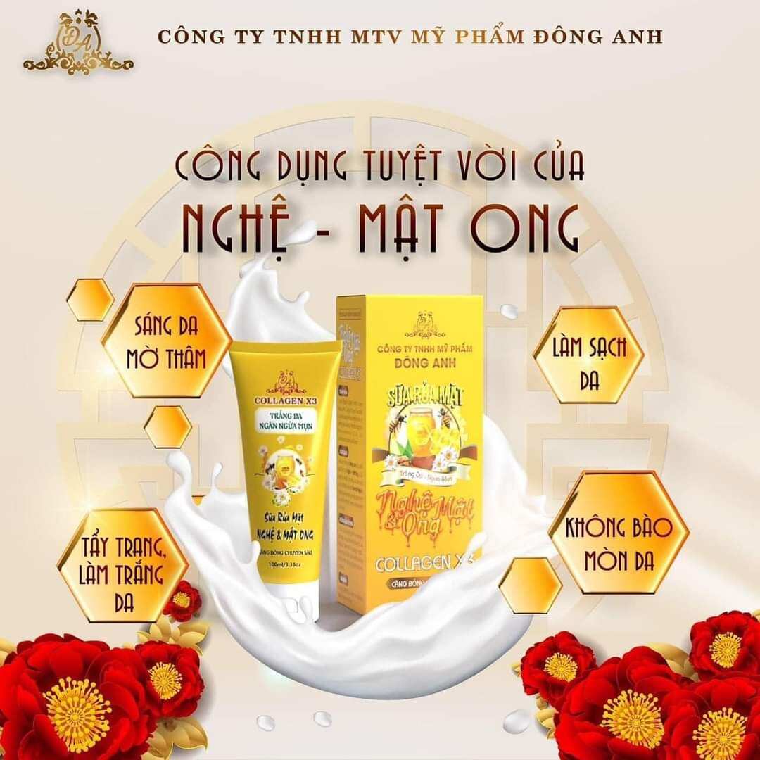 Sữa rửa mặt nghệ mật ong