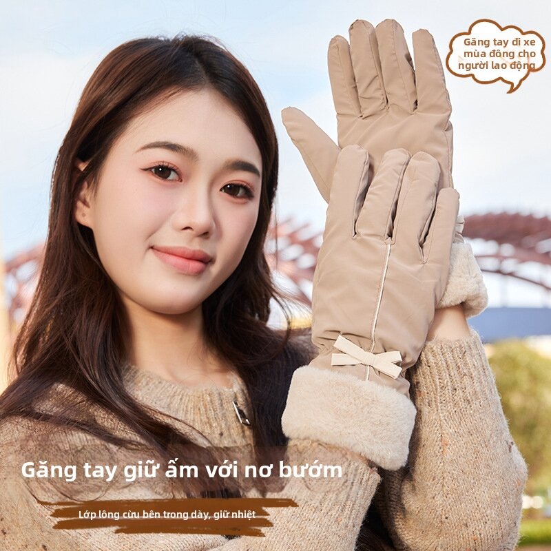 HUANZHU | Touchscreen Compatible Winter Gloves Warm Lined Thickened Windproof Giá 413,000 Đồng*Miễn phí vận chuyển