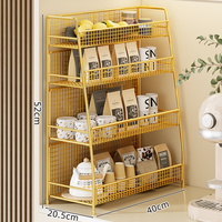 Kệ để bàn nhiều tầng đựng đồ giá đựng đồ đa chức năng kệ để đồ bằng kim loại lưới trắng tiết kiệm không gian cho bếp phòng khách văn phòng