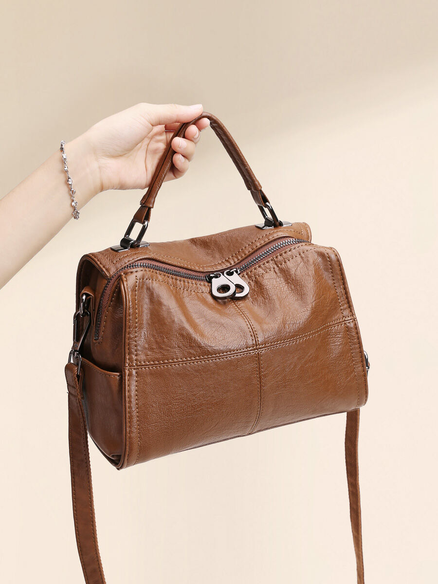 Túi Đeo Vai Vuông Mềm NACI Retro Dung Tích Lớn Túi Đeo Vai Hình Bánh Xe Túi Xách Nữ Mùa Hè 2024 Túi Đeo Chéo Hình Bánh Xe