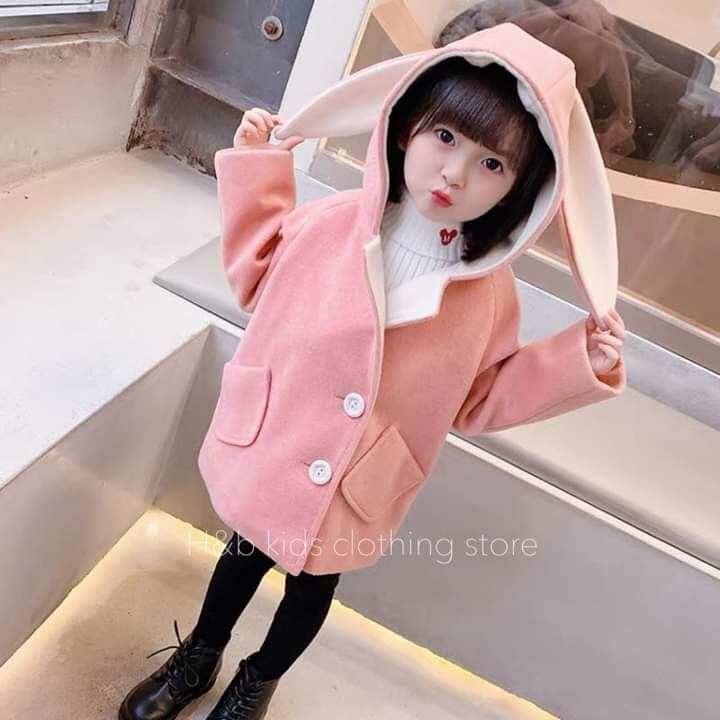 Áo khoác dạ bé gái