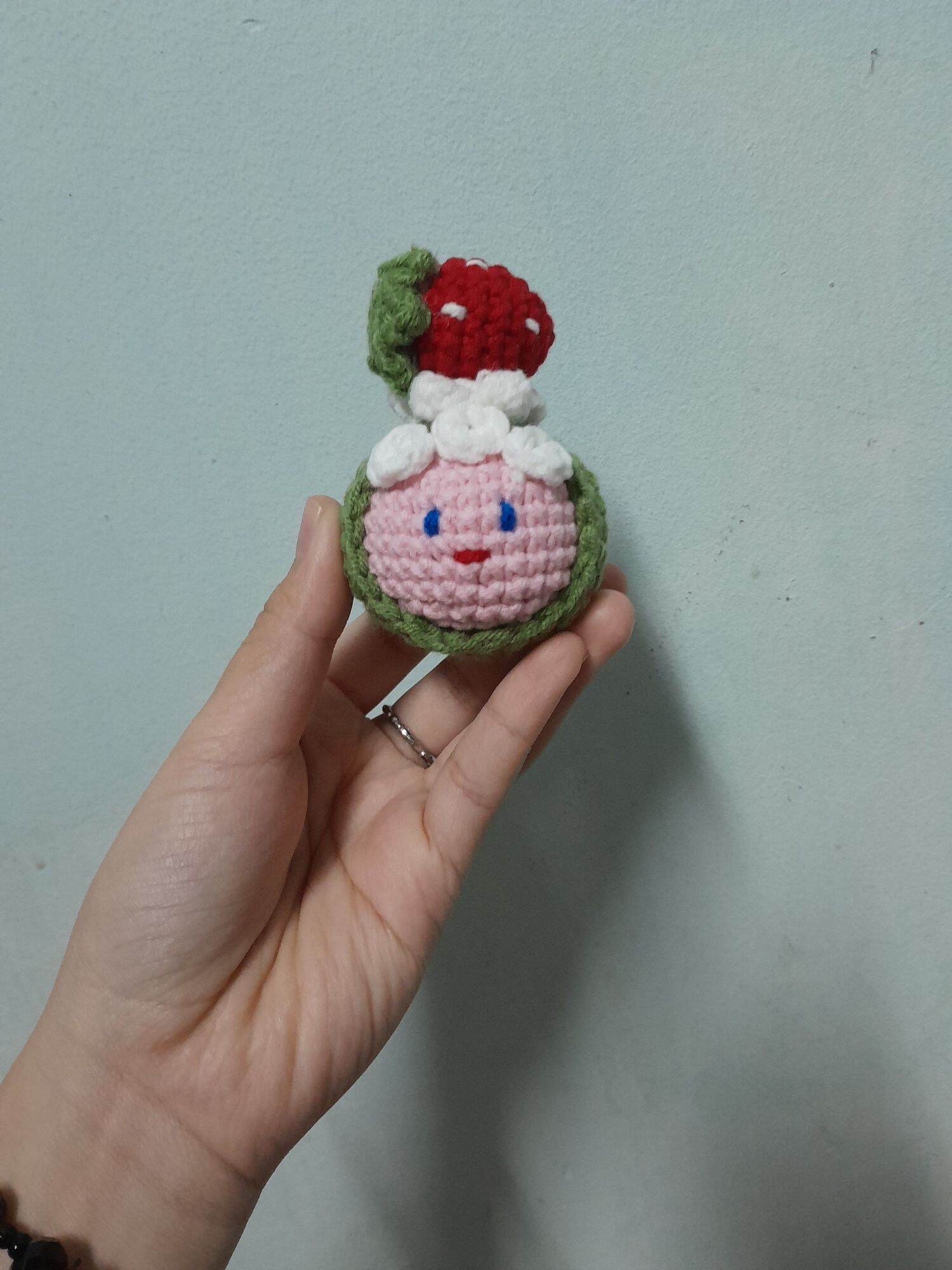 Móc khóa - Mochi kem dâu
