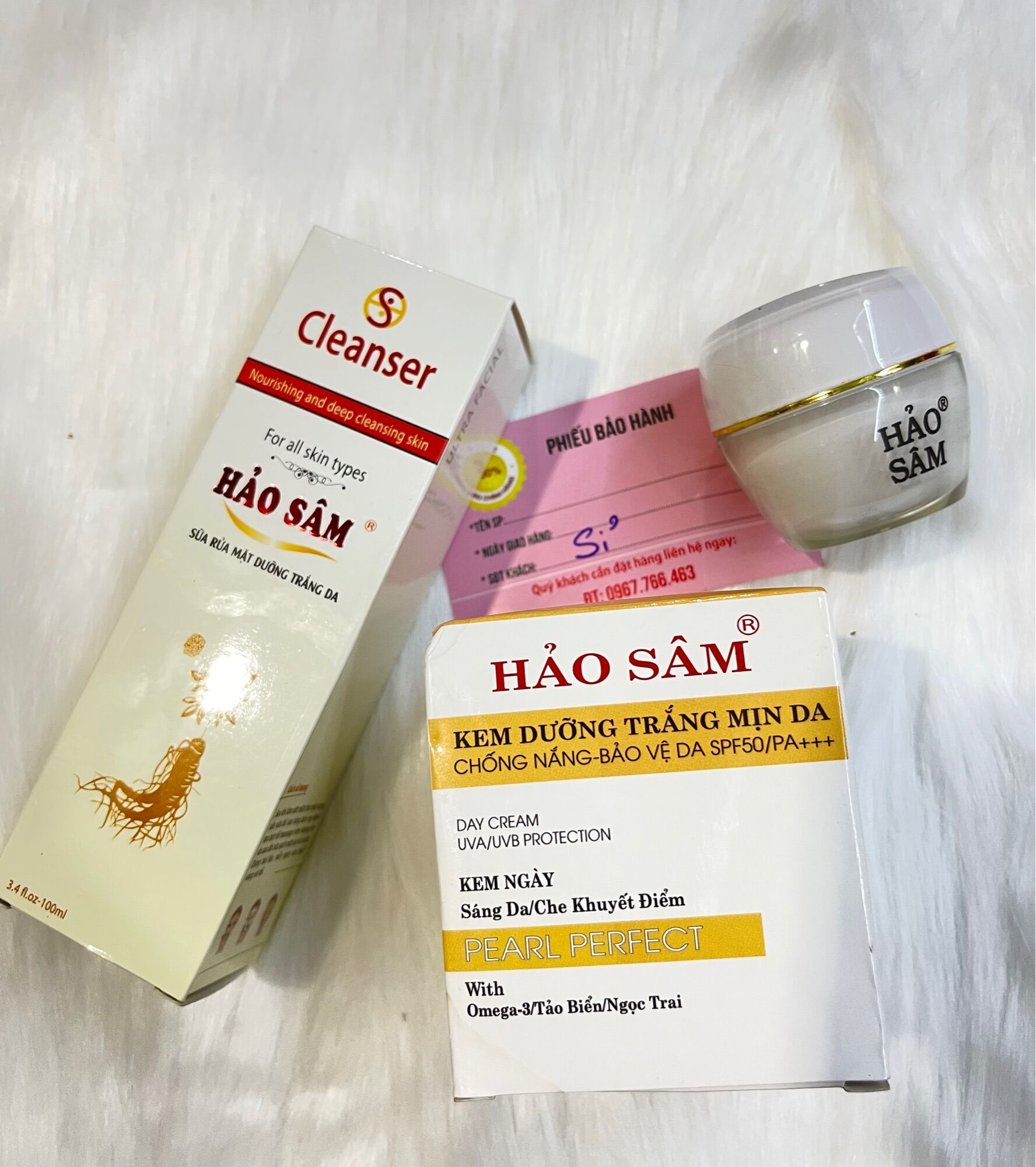 Sữa rửa Hảo Sâm trắng da ngừa mụn, nám 100ml