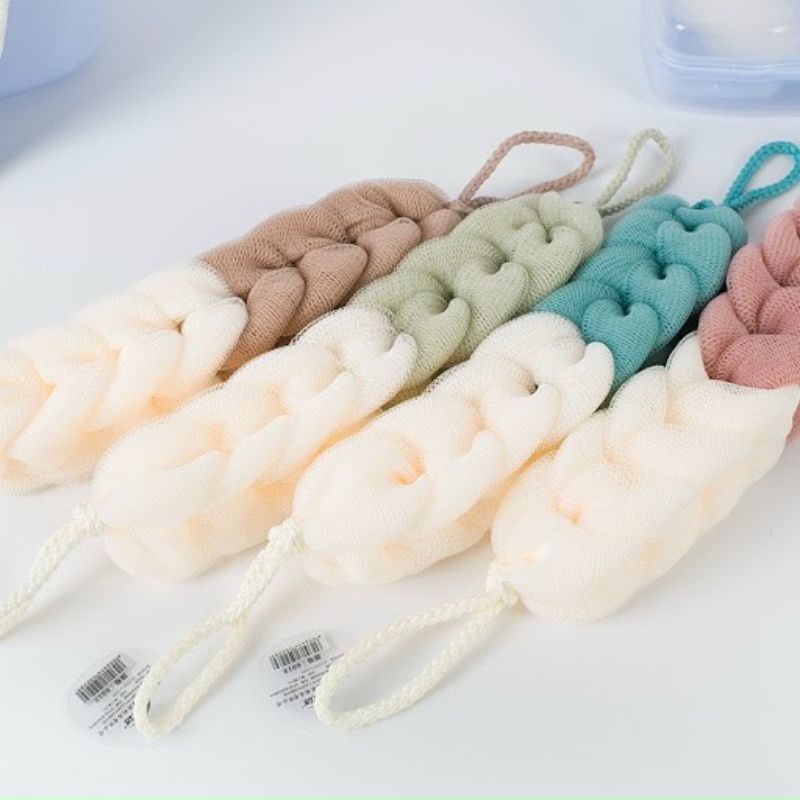 Bông tắm dài, bông tắm cọ lưng. bông tắm tạo bọt lưới dài siêu mềm mịn