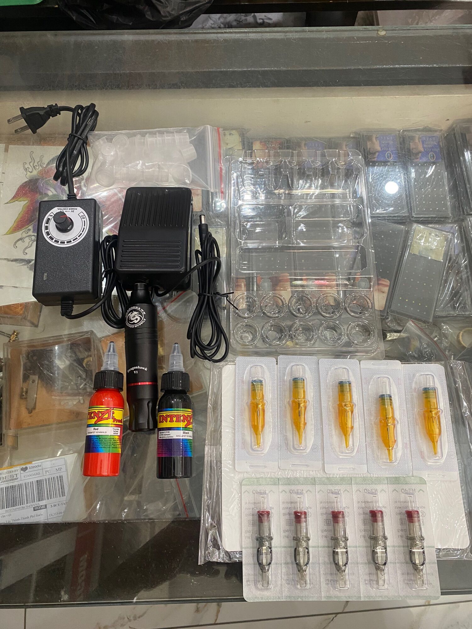 Combo máy xăm Pen + phụ kiện