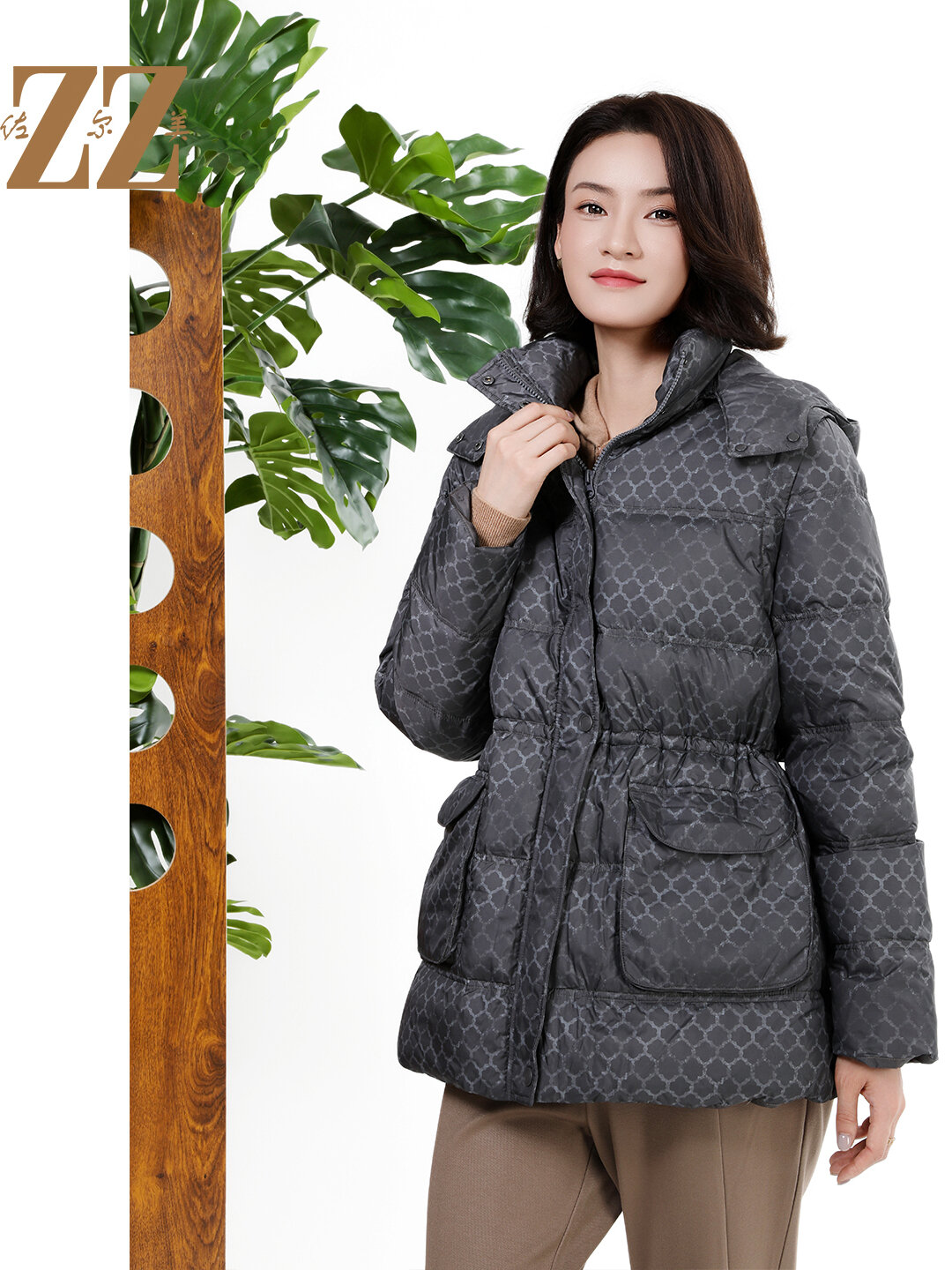 Winter Fashionable Warm Plaid Down Coat for Women Giá 3,682,000 Đồng*Miễn phí vận chuyển