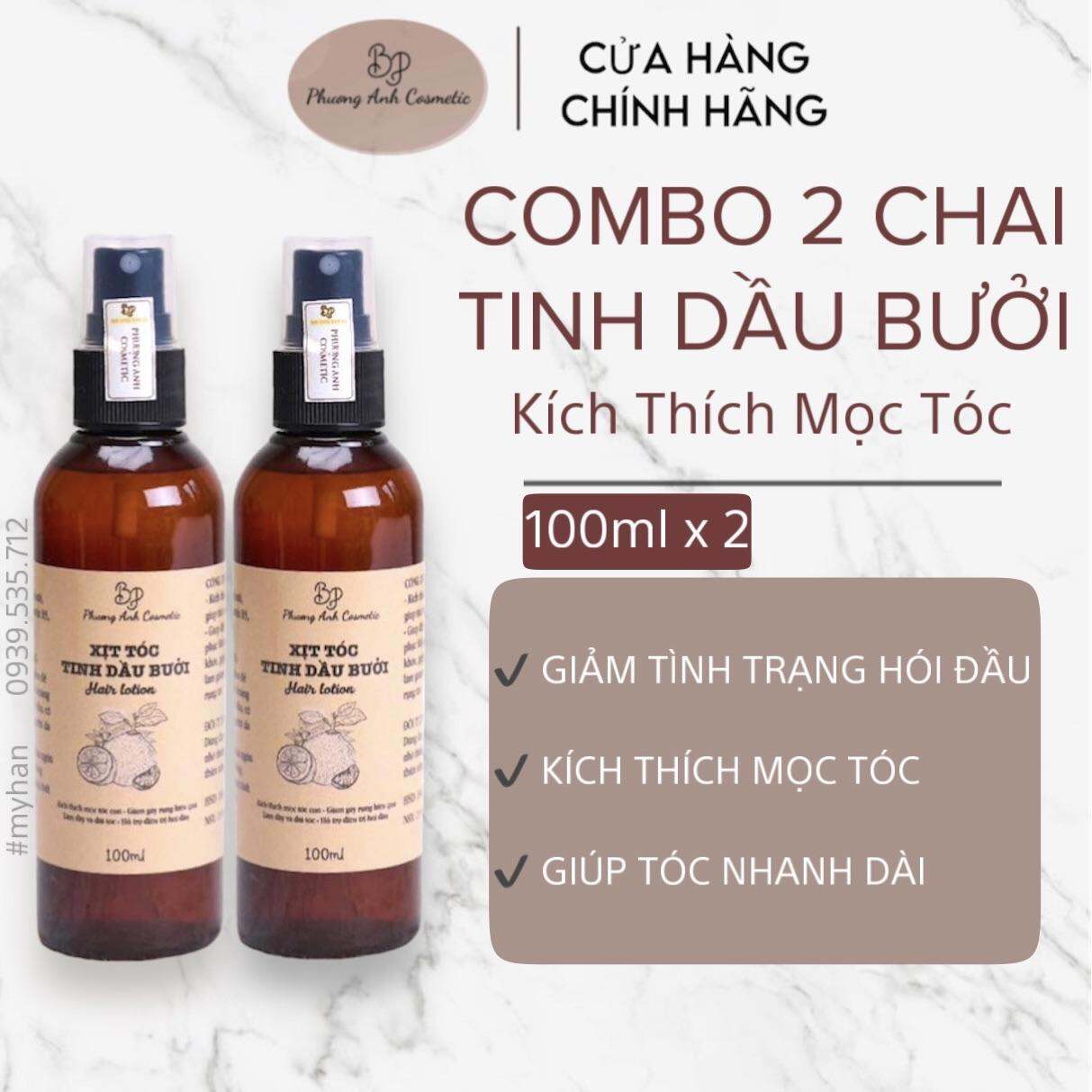 COMBO 2 CHAI TINH DẦU BƯỞI GIÚP MỌC TÓC - SẢN PHẨM THIÊN NHIÊN KHÔNG CHỨA HOÁ CHẤT