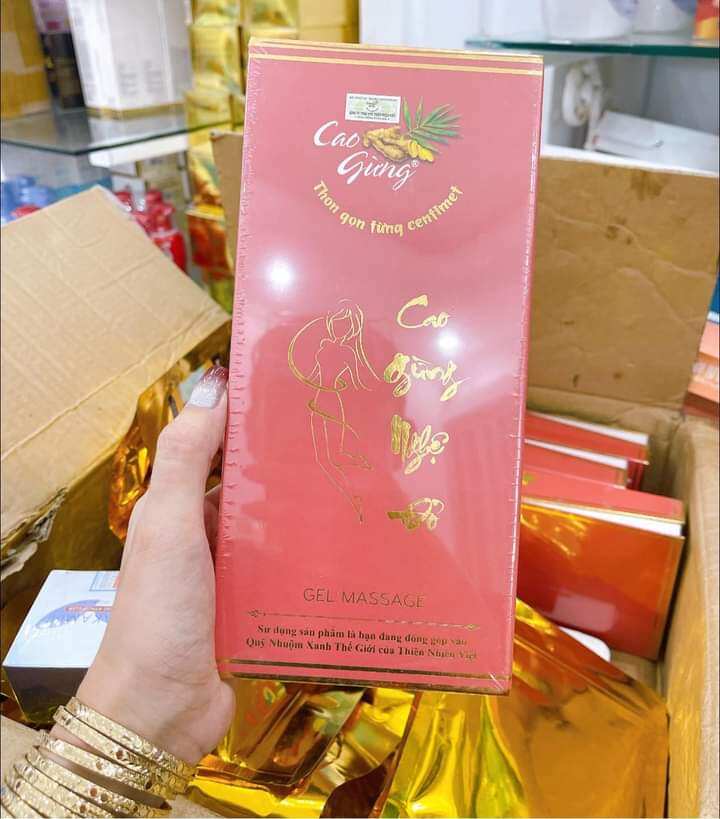 Kem tan mỡ Cao gừng nghệ đỏ