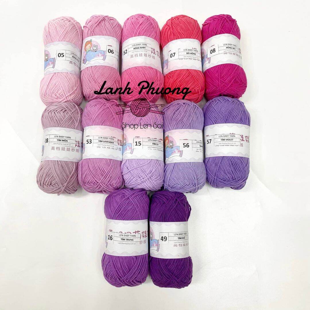 Len Baby Yarn loại 1 mềm mịn ( bảng 1)