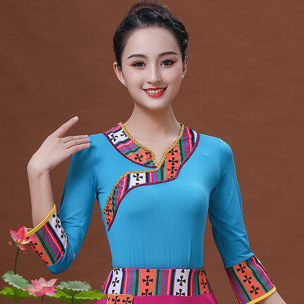 Bộ Trang Phục Khiêu Vũ Vuông Mới Cho Nữ Dân Tộc Mông Cổ Và Tây Tạng Quần Dài Khiêu Vũ Khiêu Vũ Công Diễn