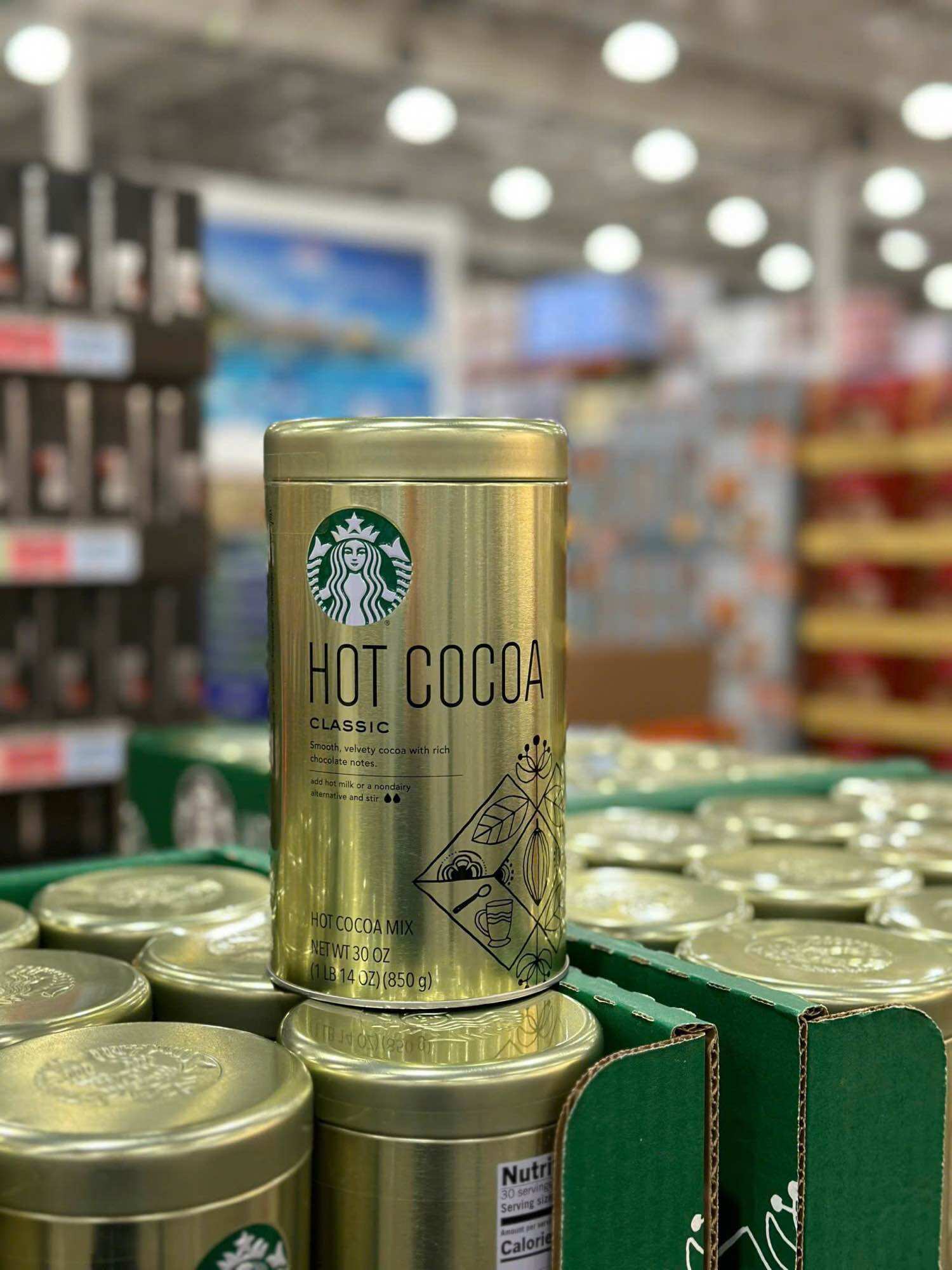 (Hàng Mỹ) Starbucks hot Cacoa classic 850g được làm từ bột Cao chính gốc