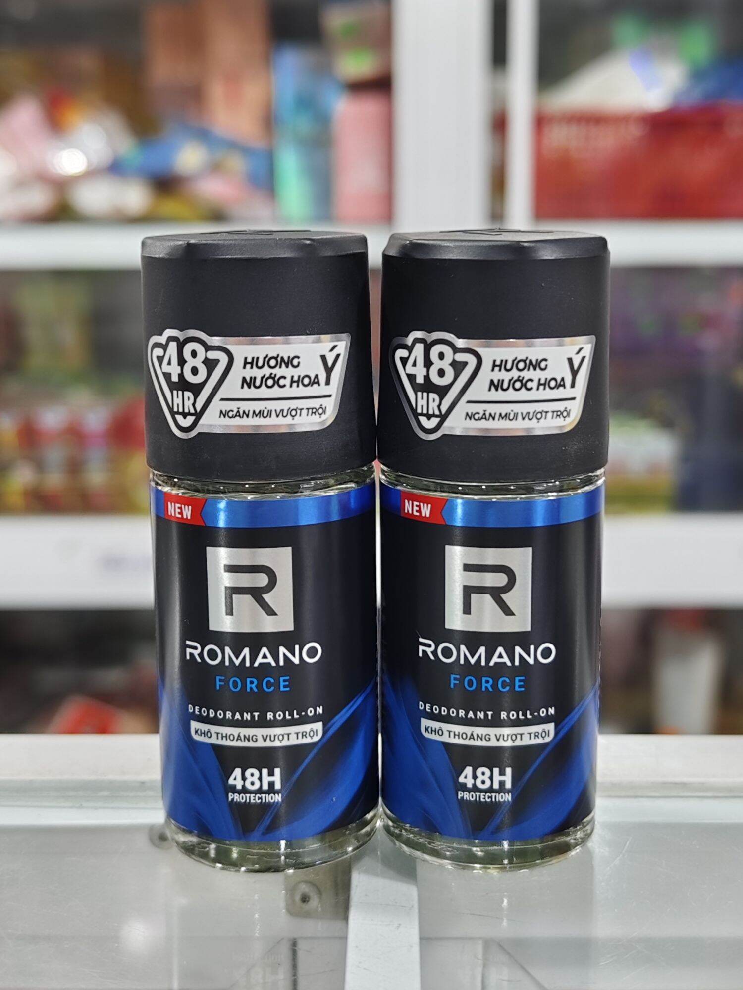 Bộ 2 chai lăn khử mùi nam hương nước hoa romano force - khô thoáng vượt trội