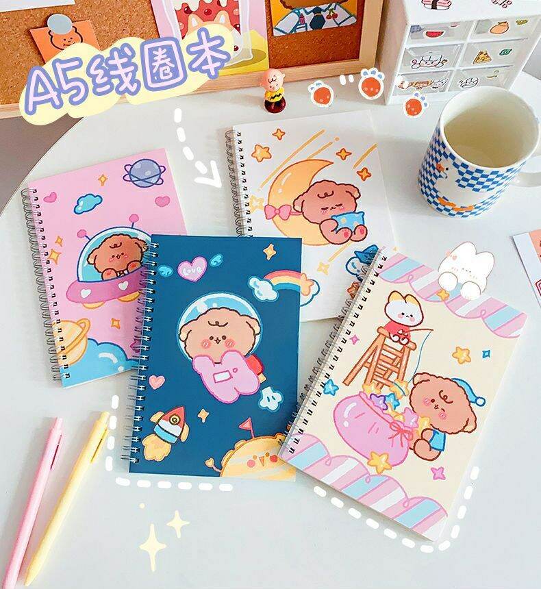 Sổ Còng A5 In Hình Sticker Dễ Thương 56 Trang