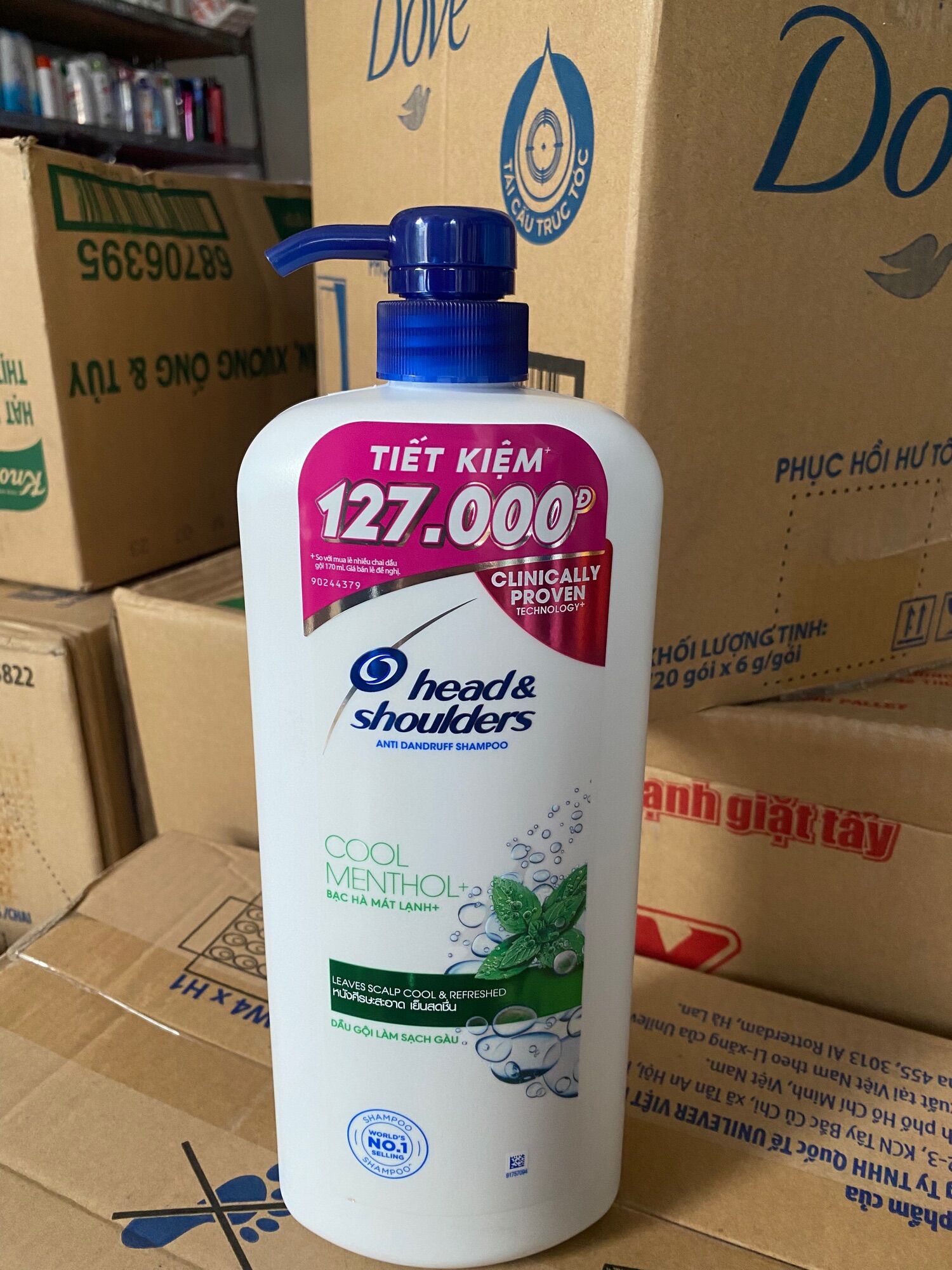 Dầu gội Head & Shoulder mát lạnh bạc hà 1200ml và 850ml hàng mới giá mới