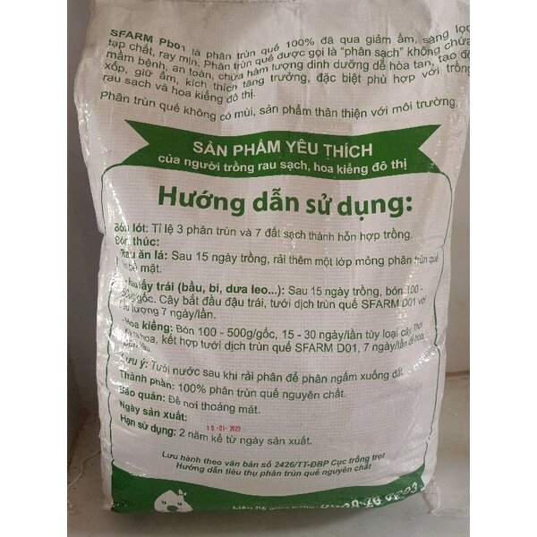 Phân trùn quế cao câp Đặng Gia Trang (túi lẻ 1 kg)