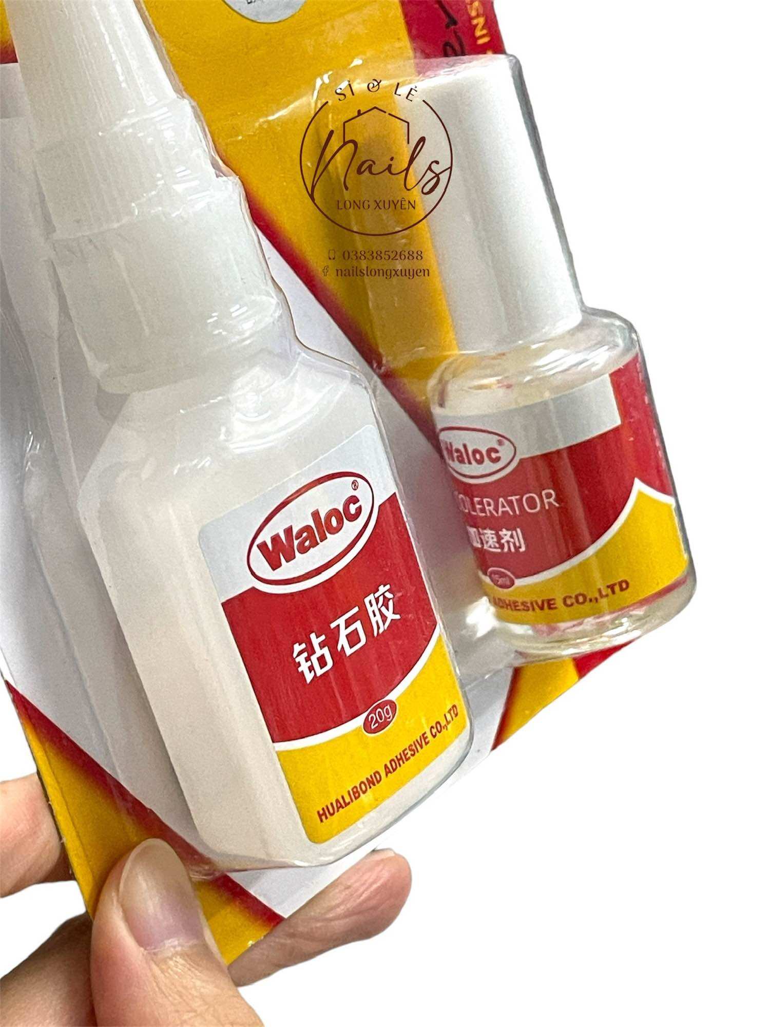 Keo dán móng & đính đá Waloc (Chai)
