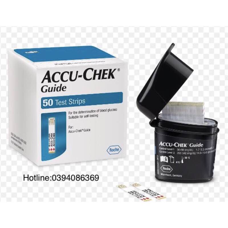 Hộp 50 Que Thử Đường Huyết Accucheck Guide-Hàng Chính Hãng Roche