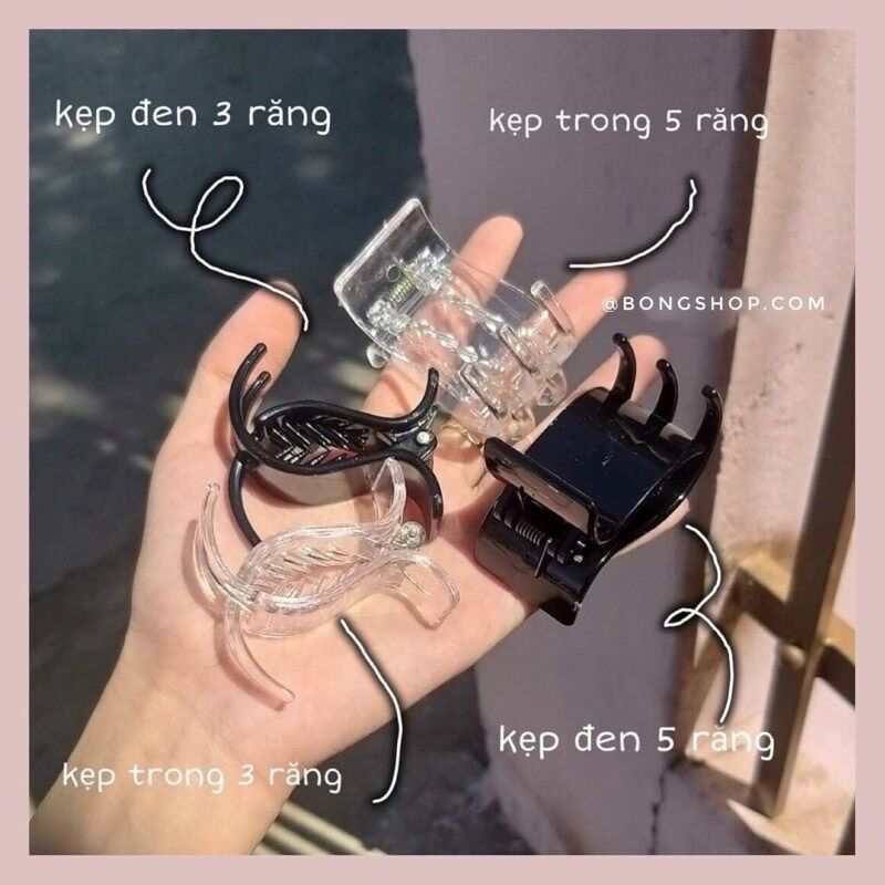 Kẹp tóc 3 răng, kẹp càng cua 3 răng - 5 răng