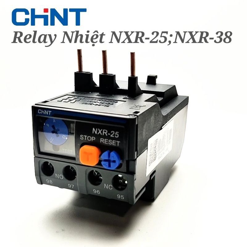 Relay nhiệt nxr-25 đầy đủ dải dòng dùng chung với khởi động từ nxc 09a đến 38a, hãng chint
