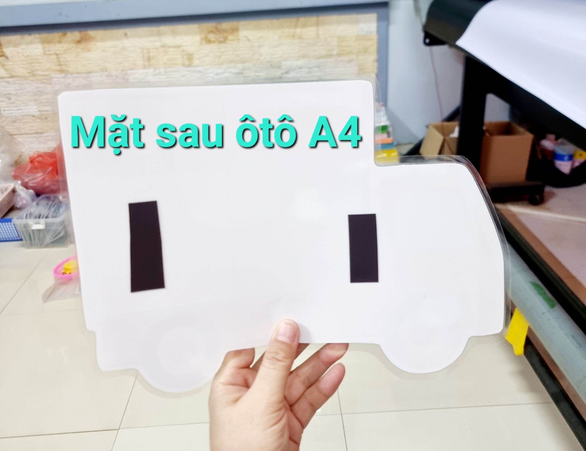 (Đồ dùng dạy học MCH) Bảng phụ A4 hình ÔTô -.