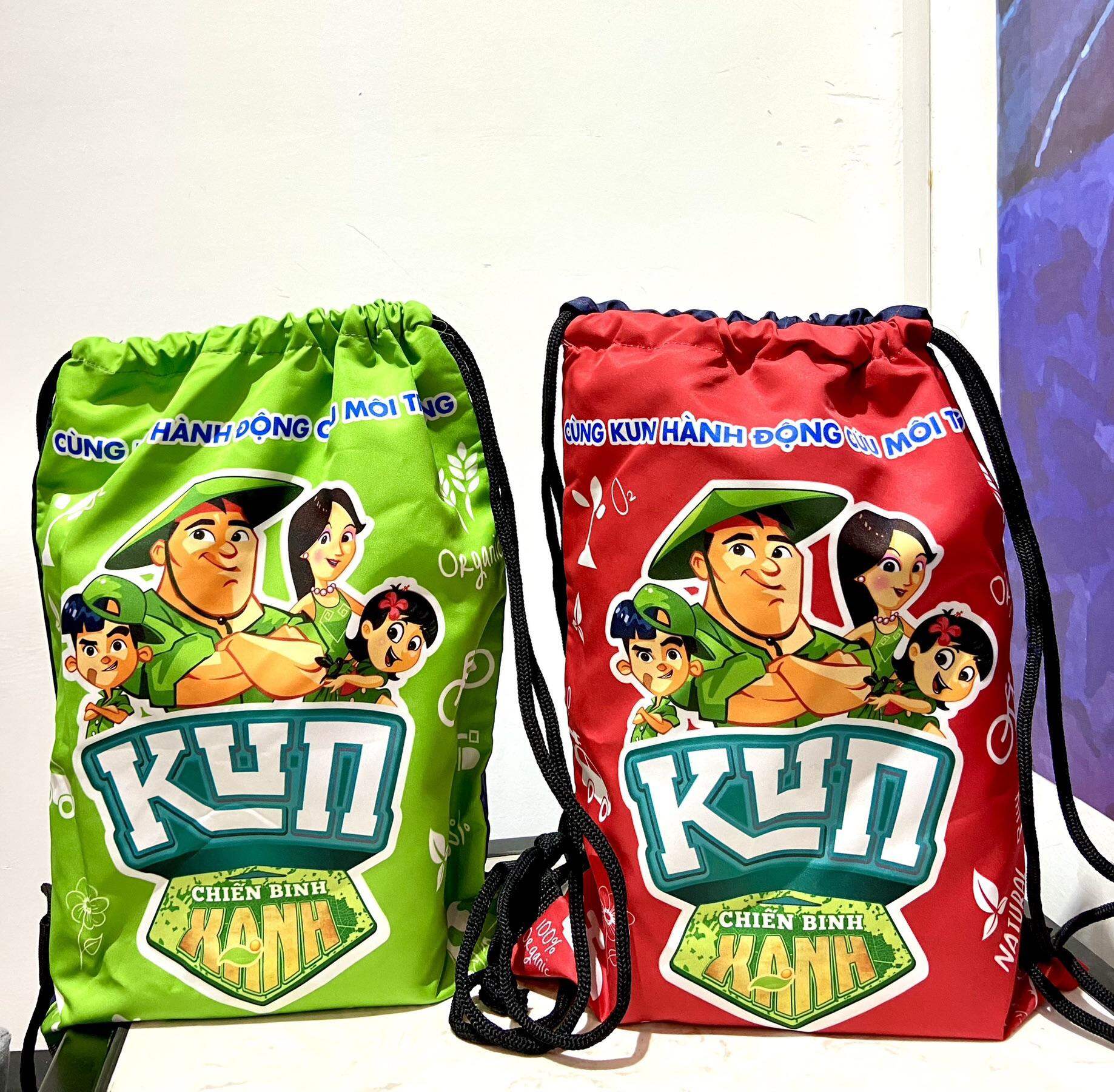 Túi rút Kun - Túi rút thể thao Kun - Balo dây rút Kun - Hàng khuyến mãi sữa Kun