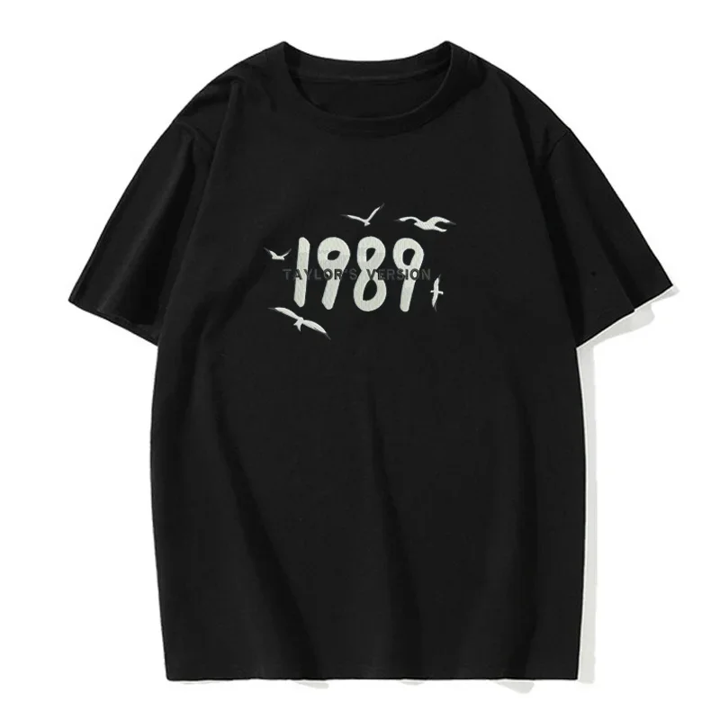 Áo Thun Cotton Unisex 1989 Taylor In Hình Cổ Tròn Tay Ngắn Mùa Hè Áo Thun Kích Thước Châu Âu