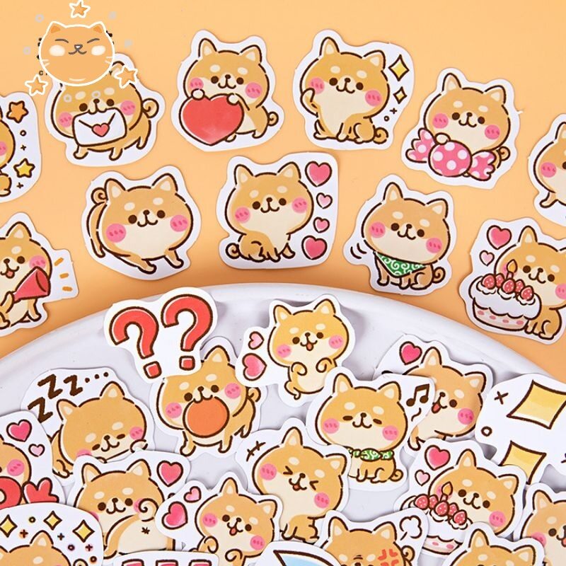 Hộp 45 hình dán sticker hoạt hình