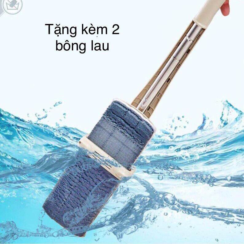 Chổi lau nhà tự vắt thông minh spin tặng 1 bông lau