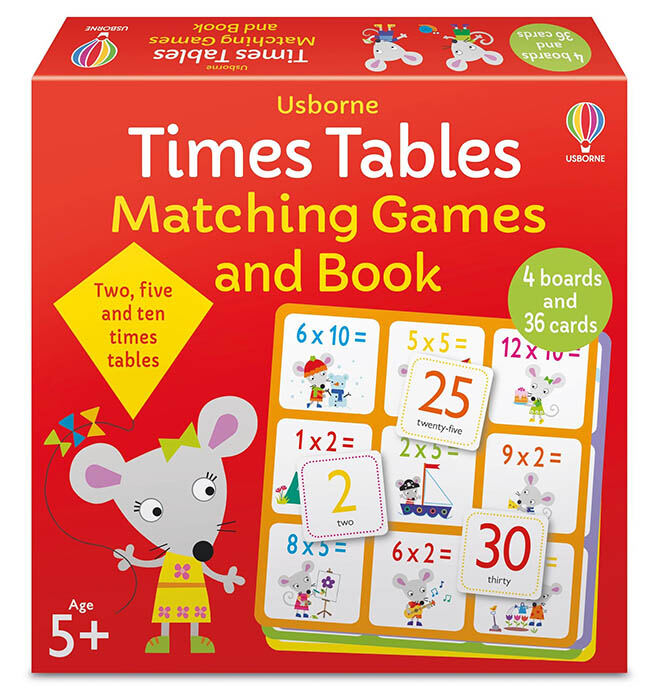 Bộ trò chơi học phép nhân - times tables matching games and book