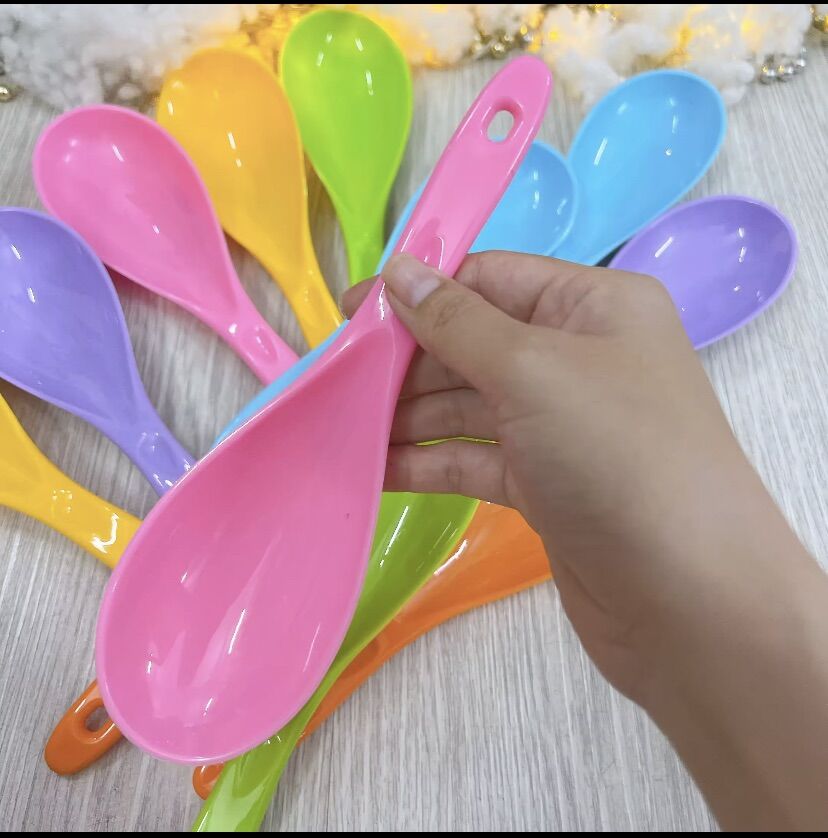 🔥Sỉ_ 60 Cái Vá Nhựa, Múc CƠM (dài 21cm, 2 Mẫu)