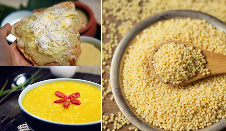 Hạt kê vàng tách vỏ cám túi 500gr