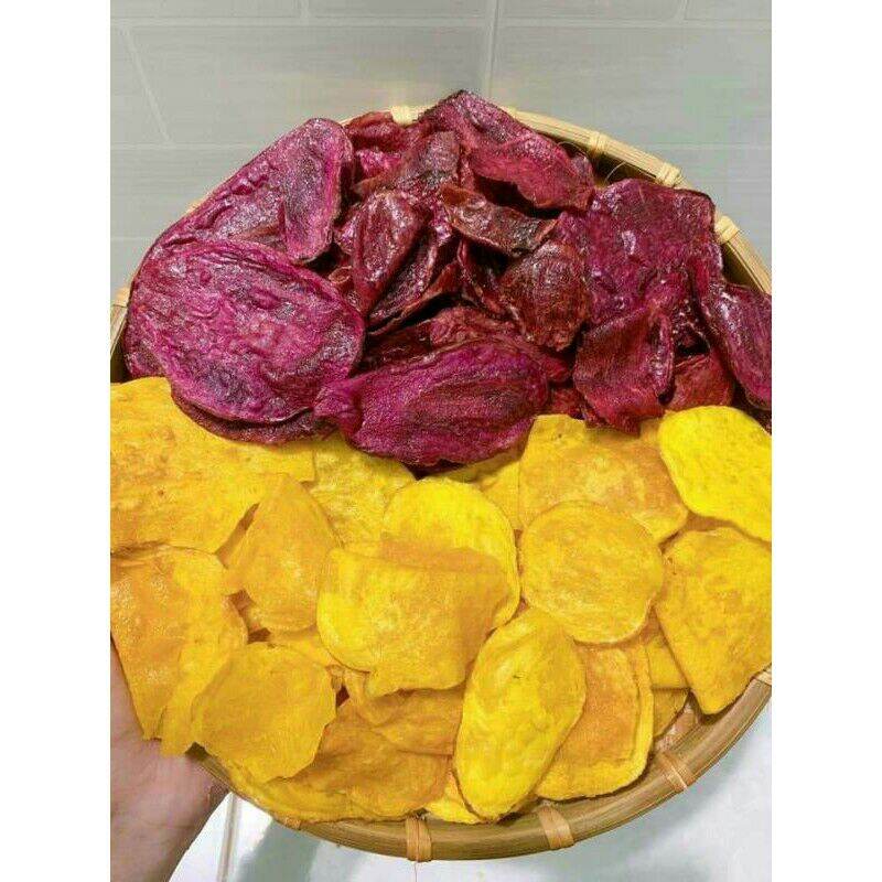 1kg khoai lang vàng mix tím sấy mật ong