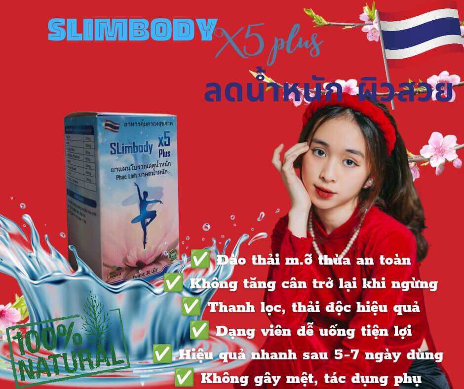 Giảm cân slimbody x5 plus thailand siêu mạnh