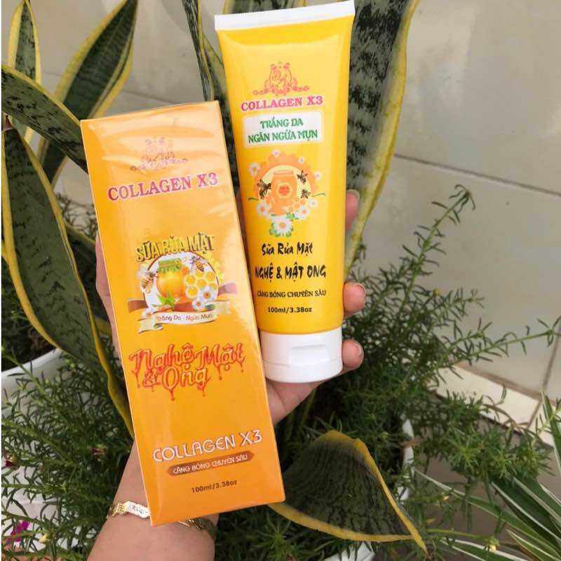 Sửa rửa mặt nghệ mật ong collagen x3 Đông Anh