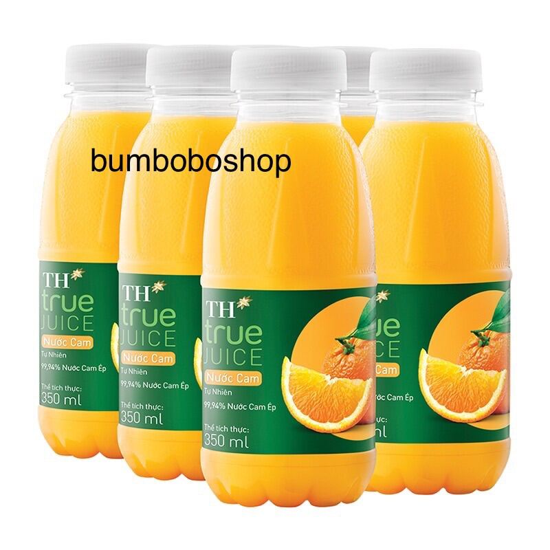 Lốc 6 chai nước cam tự nhiên của TH TRUE JUICE - date 3 5 2023
