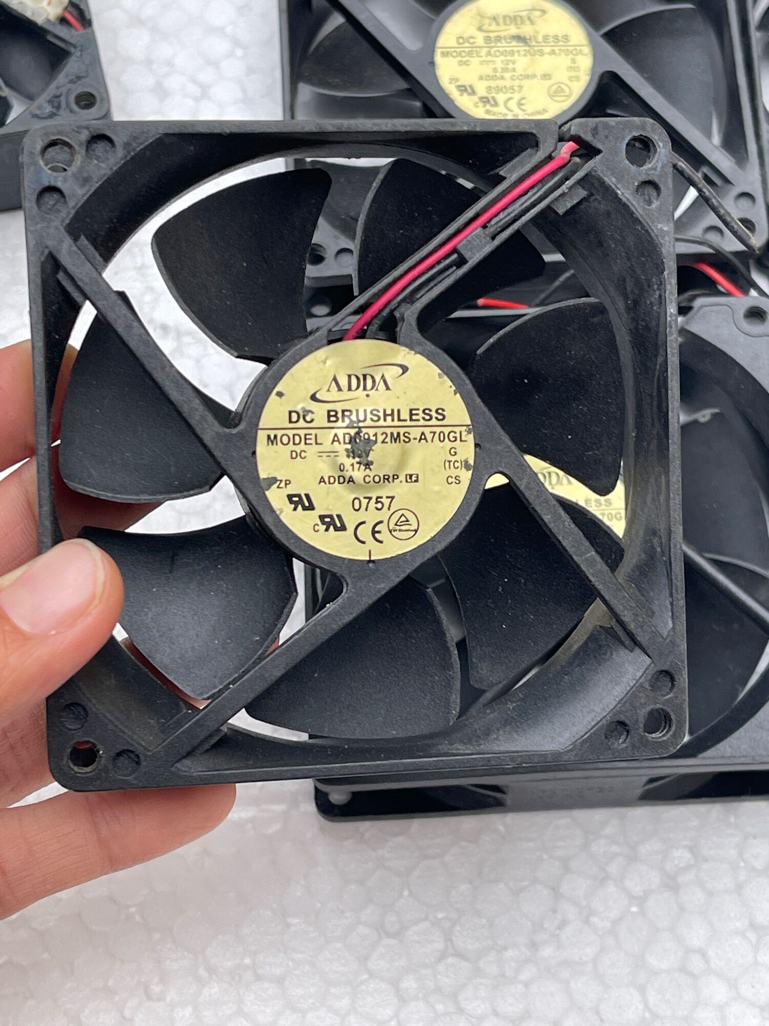 Combo 2 quạt 12v Fan 9x9 2 dây