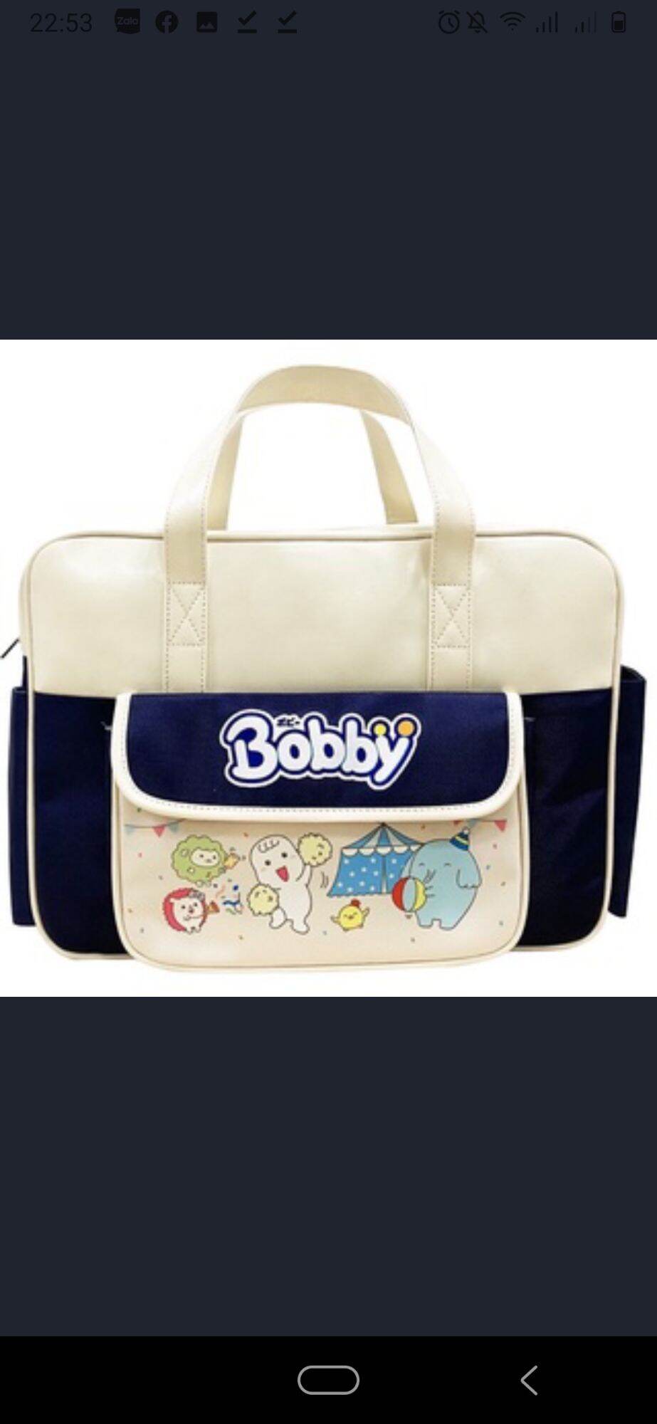 Túi xách bỉm sữa hàng khuyến mãi của bobby