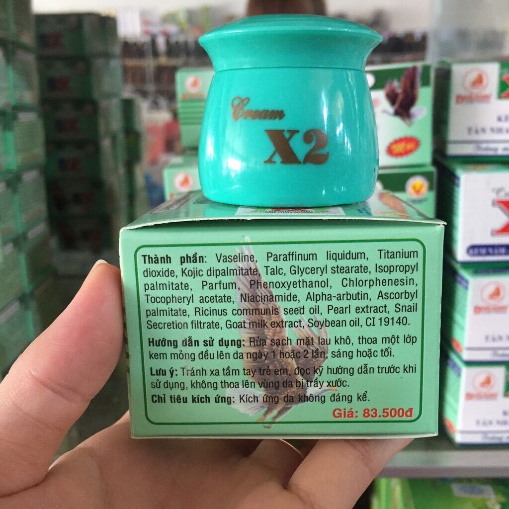 Kem X2 trắng da mặt 12g