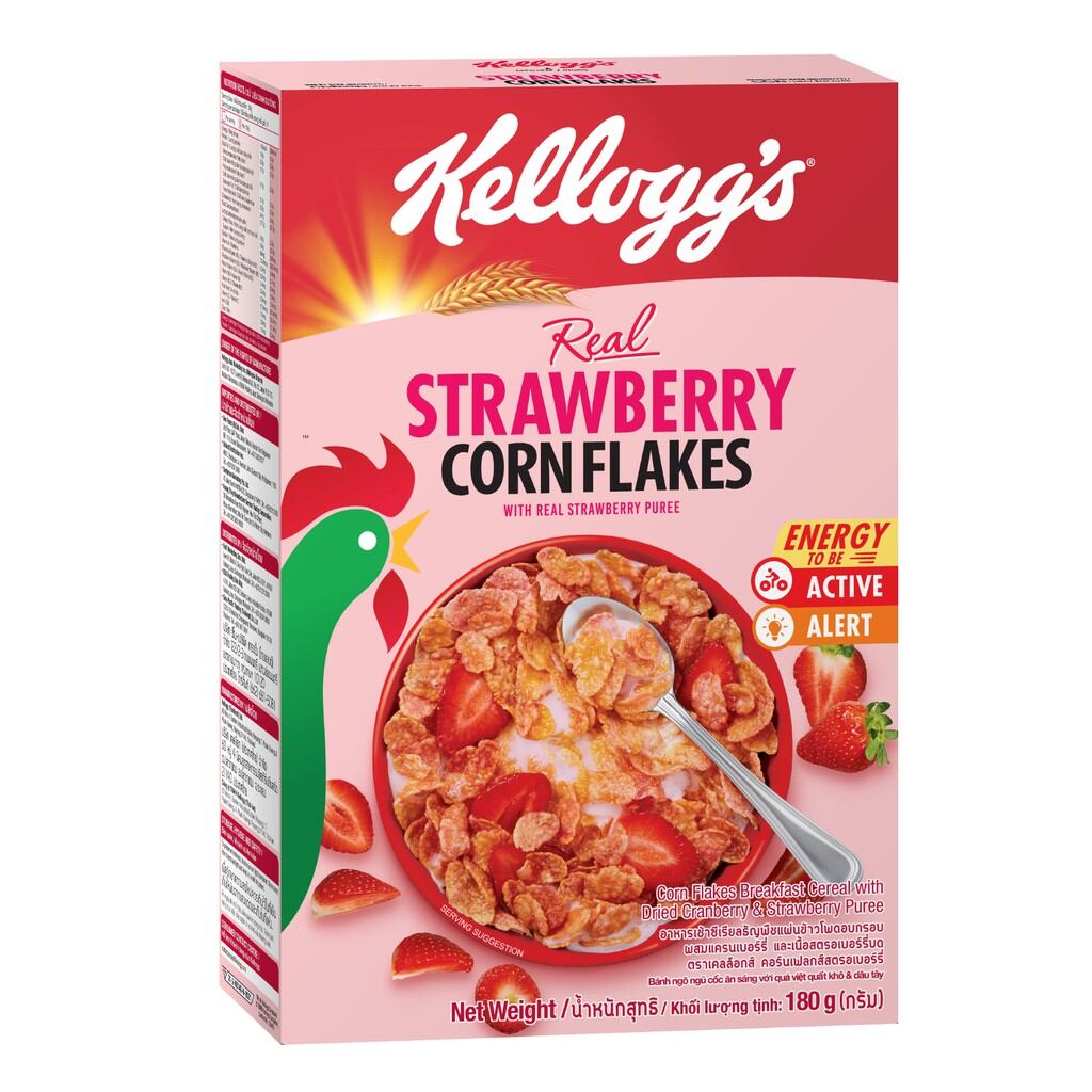 NGŨ CỐC ĂN SÁNG KELLOGG'S VỊ DÂU 180GR. DATE 14/2/2023