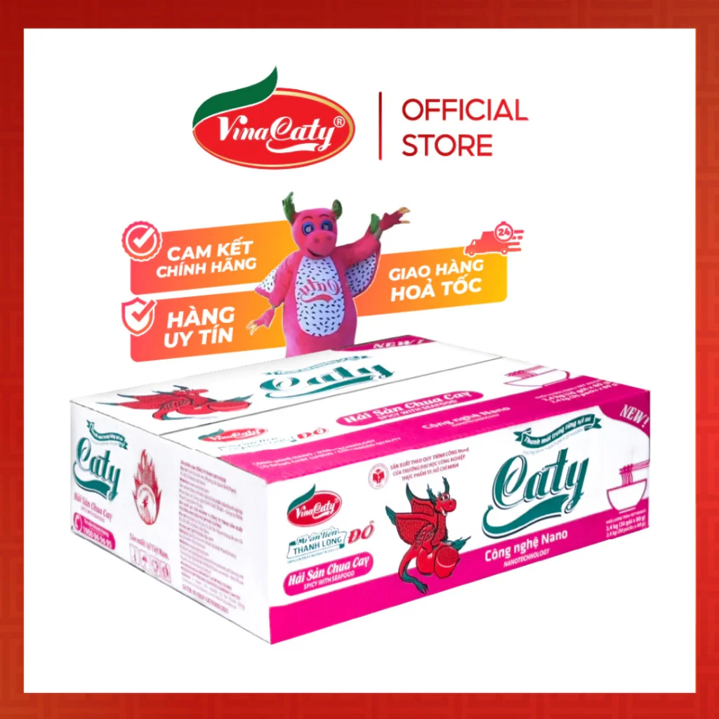 Mì tôm thanh long đỏ Caty hải sản chua cay