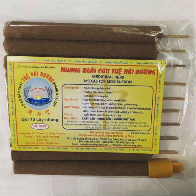 Nhang ngải cứu tuệ hải đường gói 10 cây