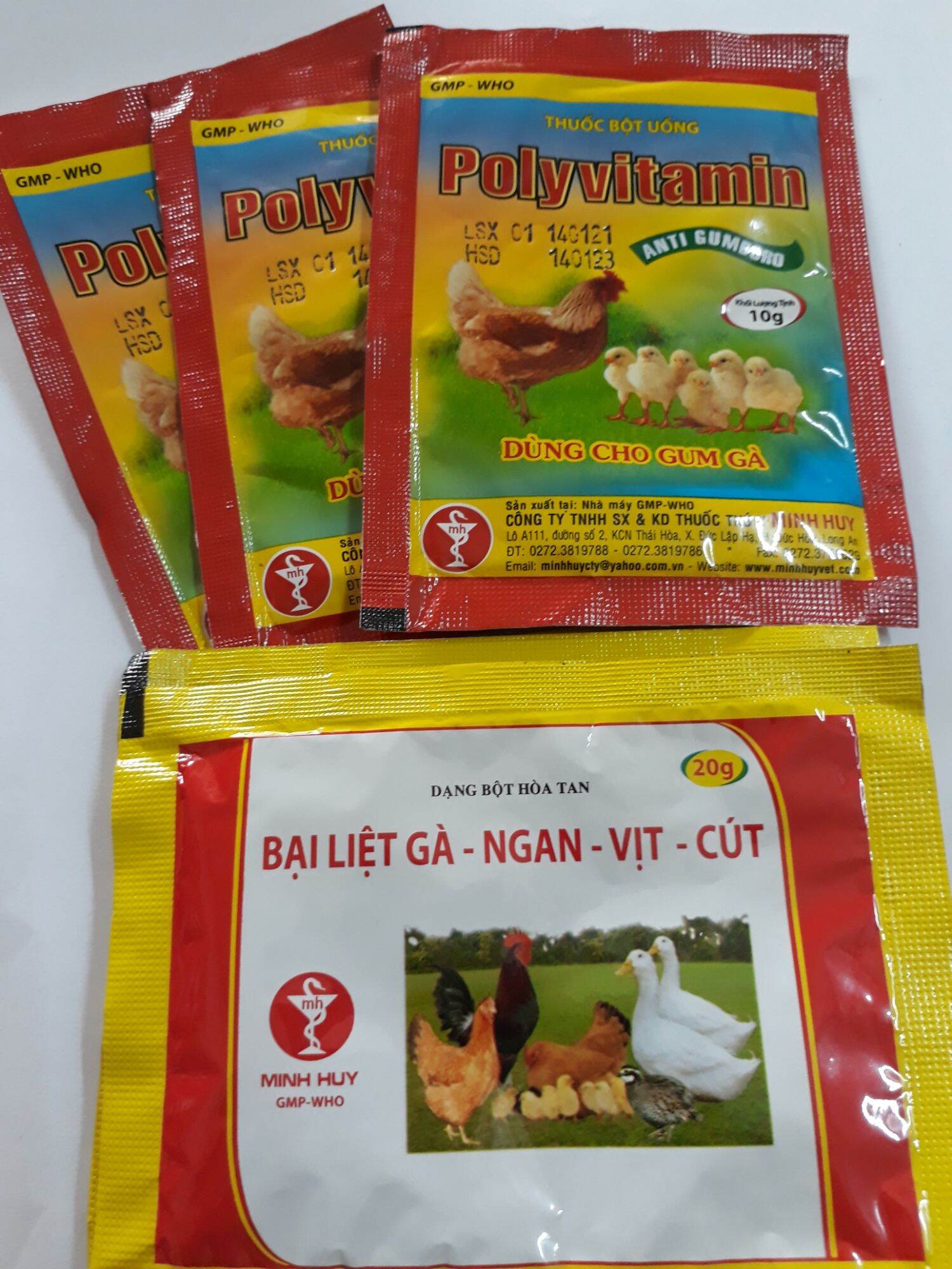 combo gum gà, phòng bại liệt 6 gói/90gram
