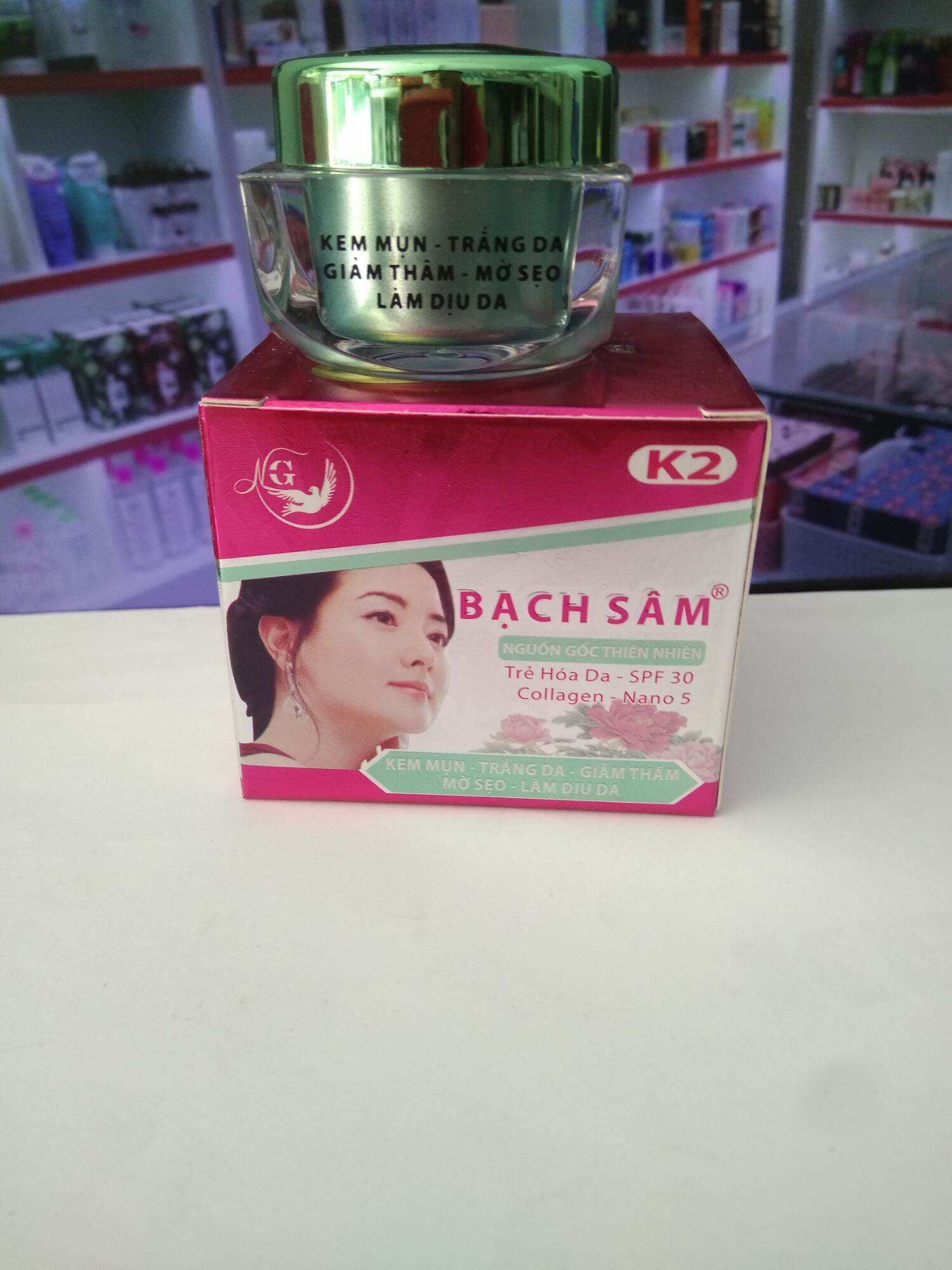 kem bạch sâm mụn thâm trắng da 18g