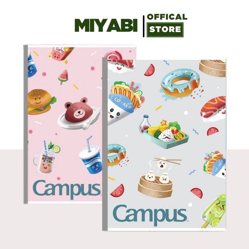 Vở kẻ ngang 80 trang CAMPUS cao cấp - FOOD 2 - giấy trắng - 1 quyển