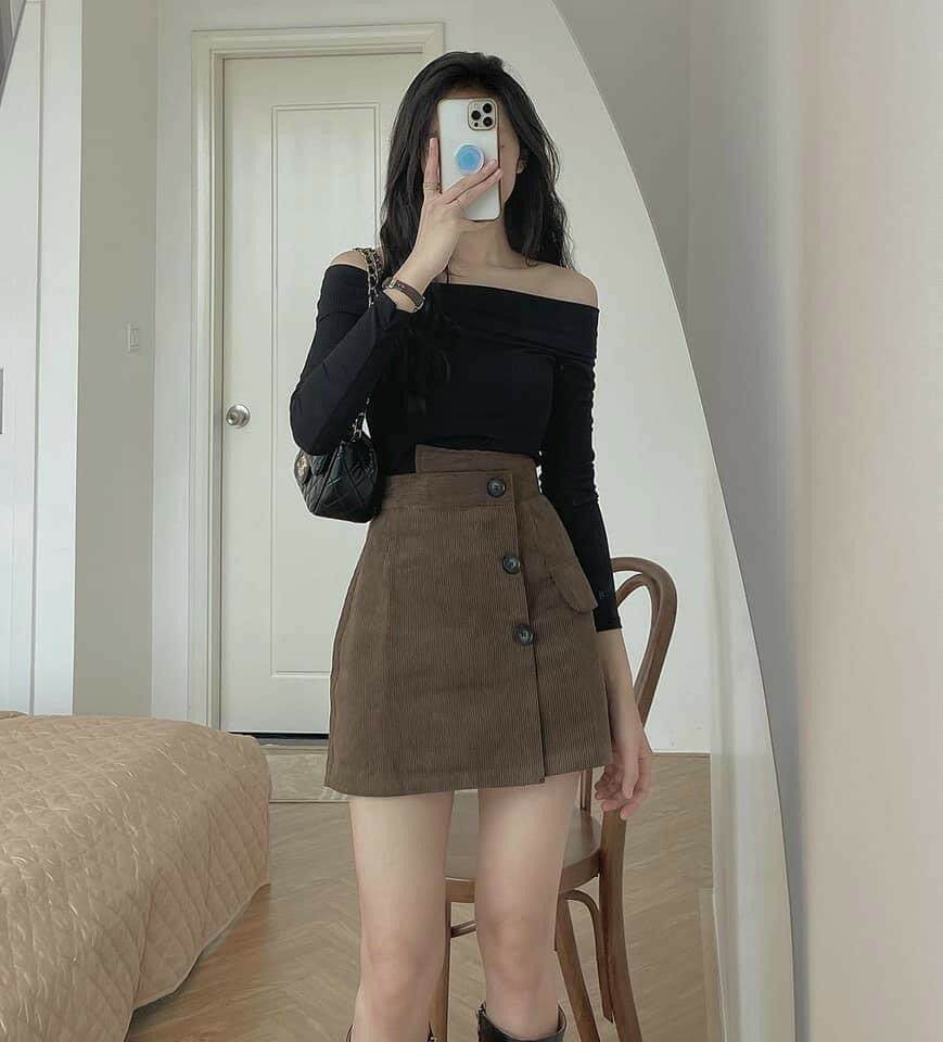 Áo bẹt vai tay dài len siêu đẹp