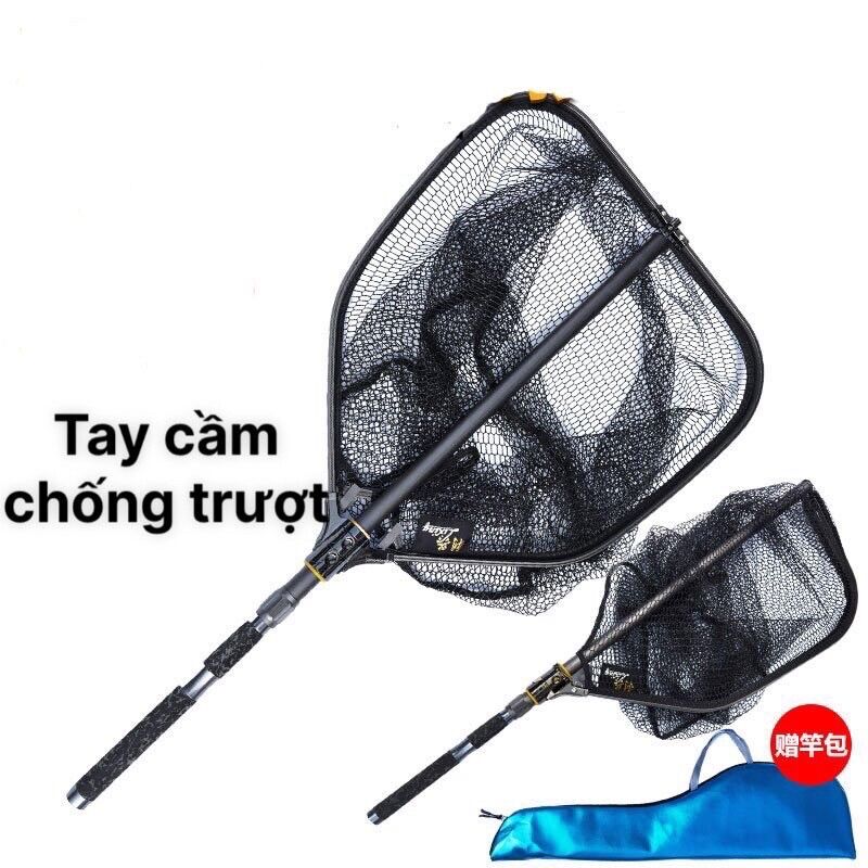 Vợt Săn Hàng cao cấp, chuyên cá siêu to. Gấp gọn tiện lợi