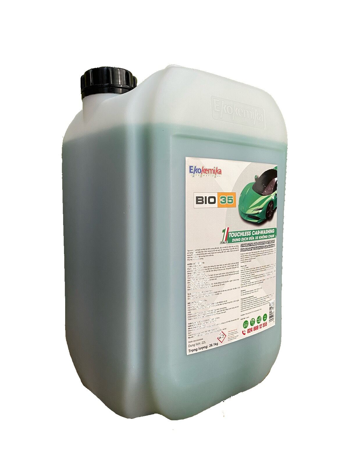 DUNG DỊCH RỬA XE KHÔNG CHẠM EKOKEMIKA ITALY - BIO 35 - 22L
